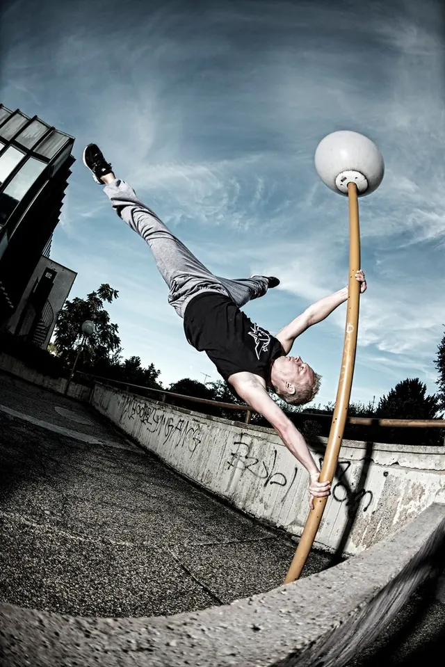 Handstand in balance